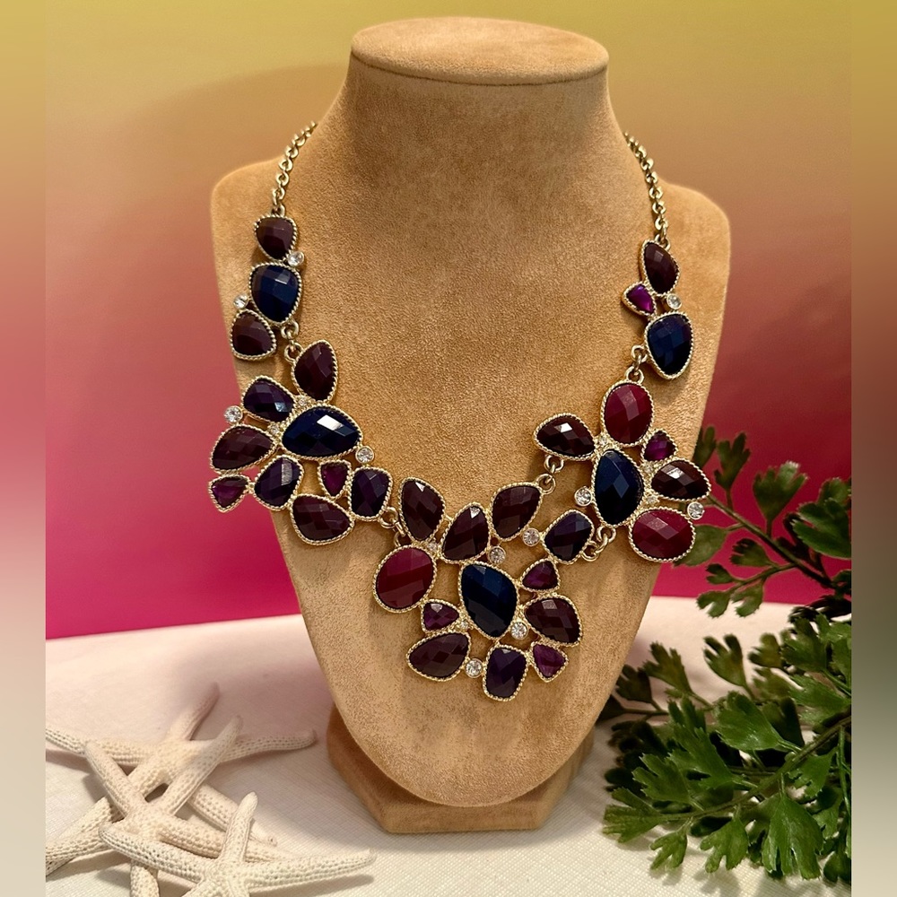 Multi color “Bib” necklace